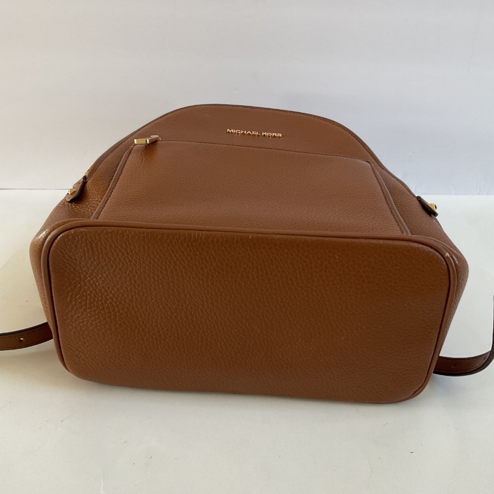 Michael Kors Adina Medium Pebbled Leather Backpack Brown Quite Luxury - Picture 8 of 16